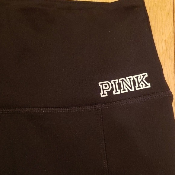 PINK Black Mesh Leggins size XS - Picture 4 of 5